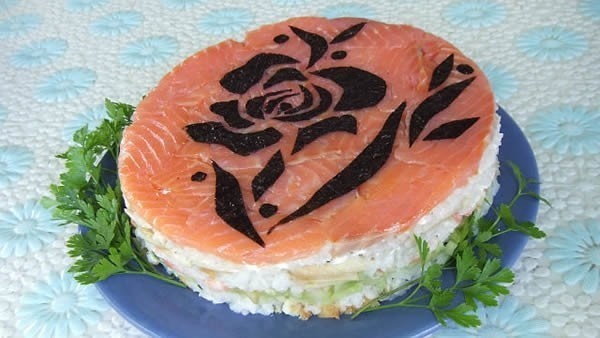 Торт суши, необычная закуска