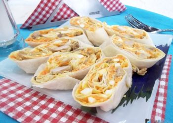 Закуска Оливье рулет