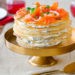 Закусочный блинный торт с красной рыбой и маскарпоне