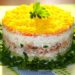 Слоеный салат из куриной печени