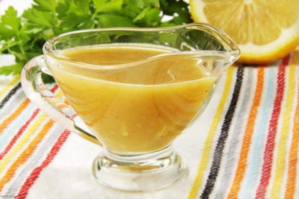Уксусный соус для салата из запеченных лимонов