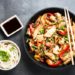 Лапша по китайски с курицей и овощами