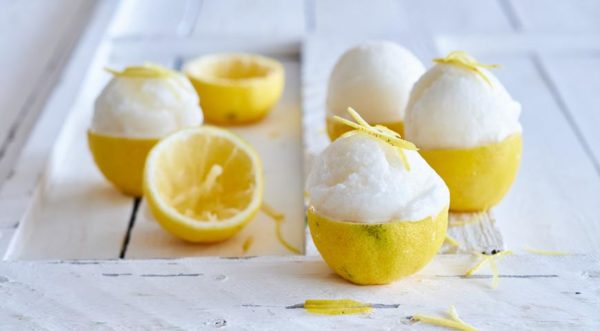 Итальянский лимонный сорбет на белках